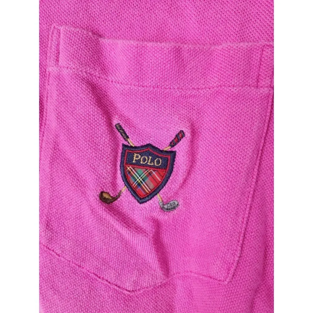 Polo by Ralph Lauren Men's Pink Cotton Polo Shirt Size‎ L